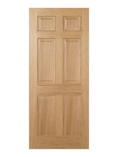 LPD Regency Finished Oak 6 panel FD30 Fire Door - Imperial