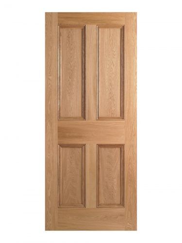 LPD Victorian Oak Four Panel FD30 Fire Door
