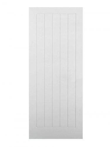 LPD White Moulded Textured Vertical 5P FD30 Fire Door