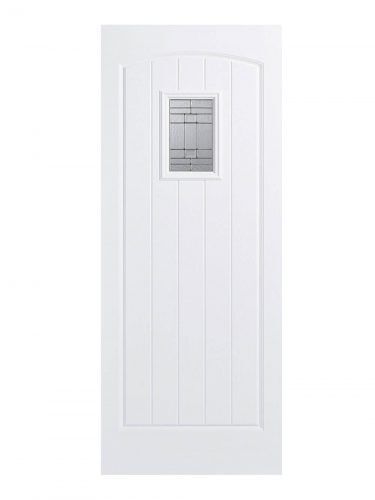LPD GRP Cottage White External Glazed Door 1L