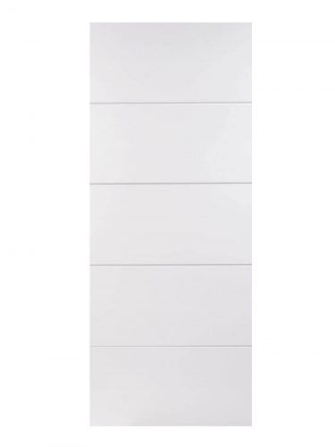 LPD White Moulded Horizontal Four Line Internal Door