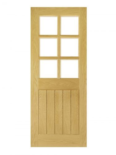 Deanta Ely Prefinished Oak Bevelled Internal Glazed Door (6L)