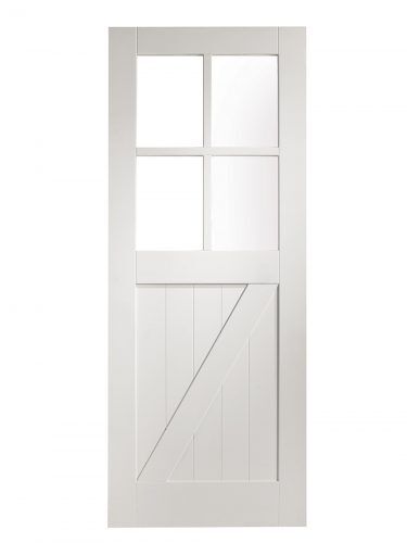 XL Joinery White Primed Cottage Clear Internal Glazed Door