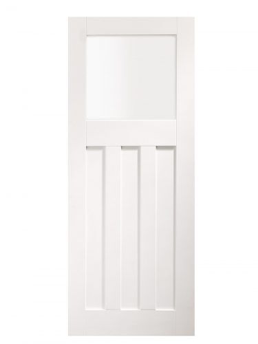 XL Joinery DX 1930's White Primed Frosted Internal Glazed Door