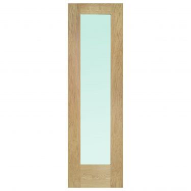 XL Joinery Double Glazed Oak Frosted Sidelight Door