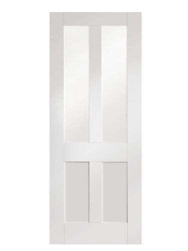 XL Joinery Malton Shaker White Primed Clear Internal Glazed Door
