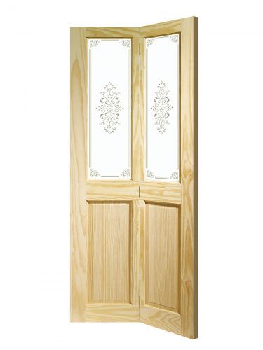 XL Victorian Bi-Fold Clear Pine Campion Glass Internal Door