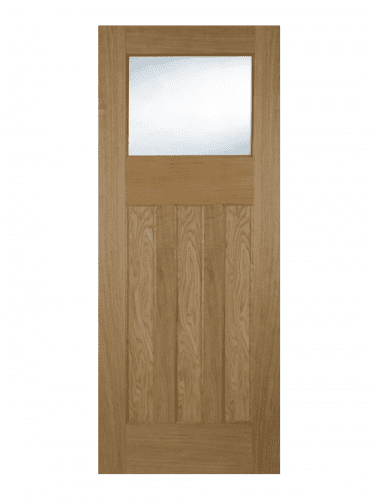Mendes 1930's Unglazed Un-Finished Oak 3 Panel 1 Light Internal Door