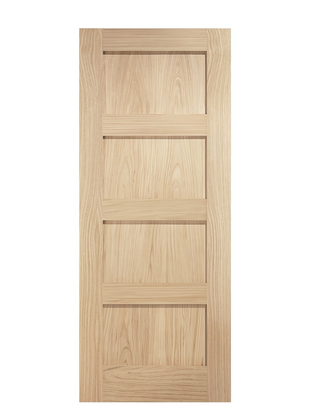 Aster Contemporary Shaker Four Panel Unfinished Oak Internal Door