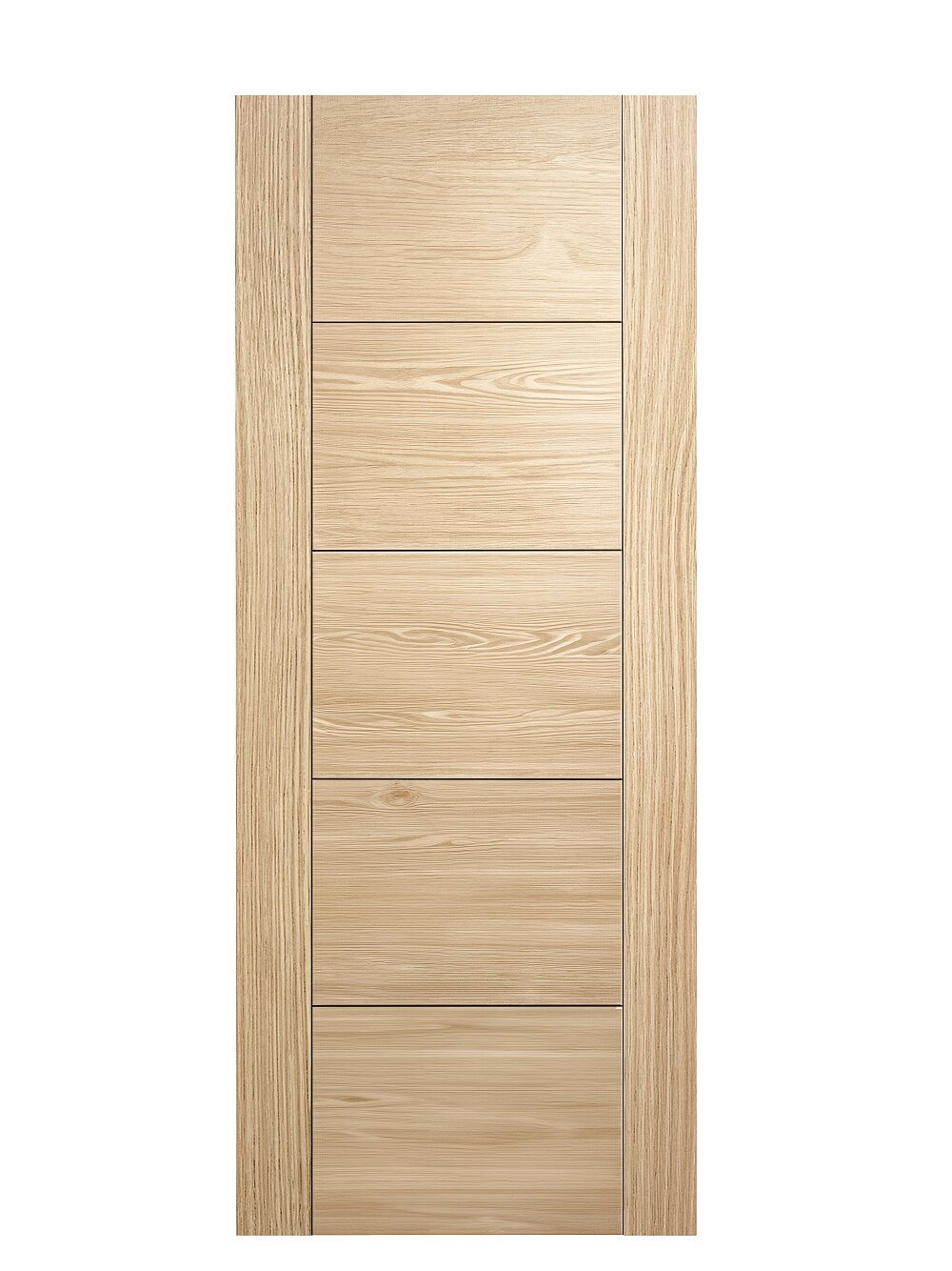 Aster Horizontal Five Panel V-Groove Unfinished Oak Internal Door